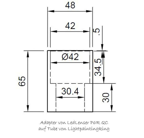 Lightpainting Adapter LedLenser Taschenlampe P6R Core QC